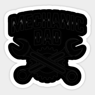 Mechanic Dad Wrench and Gear Funny Gift for Fathers Sticker